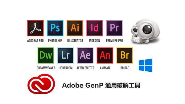 一键破解全系列Adobe产品！支持Adobe CC2019-2025多个版本，支持win系统，完全免费使用！GenP/Zii