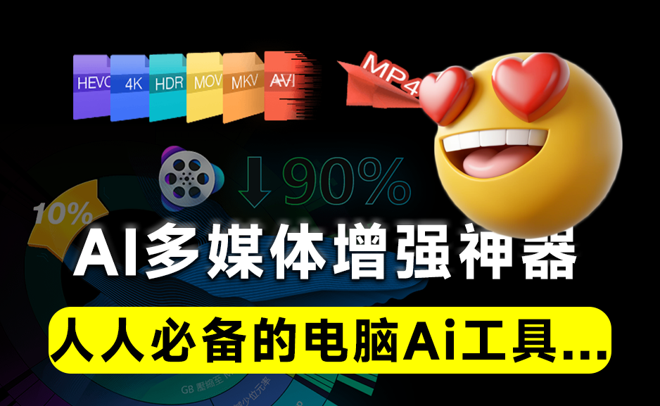 Ai多媒体增强工具箱！支持4K视频、图片无损放大，全平台视频下载，格式转换及视频录制等